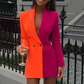 blazer couleur contrastée femme, mode femme tendance