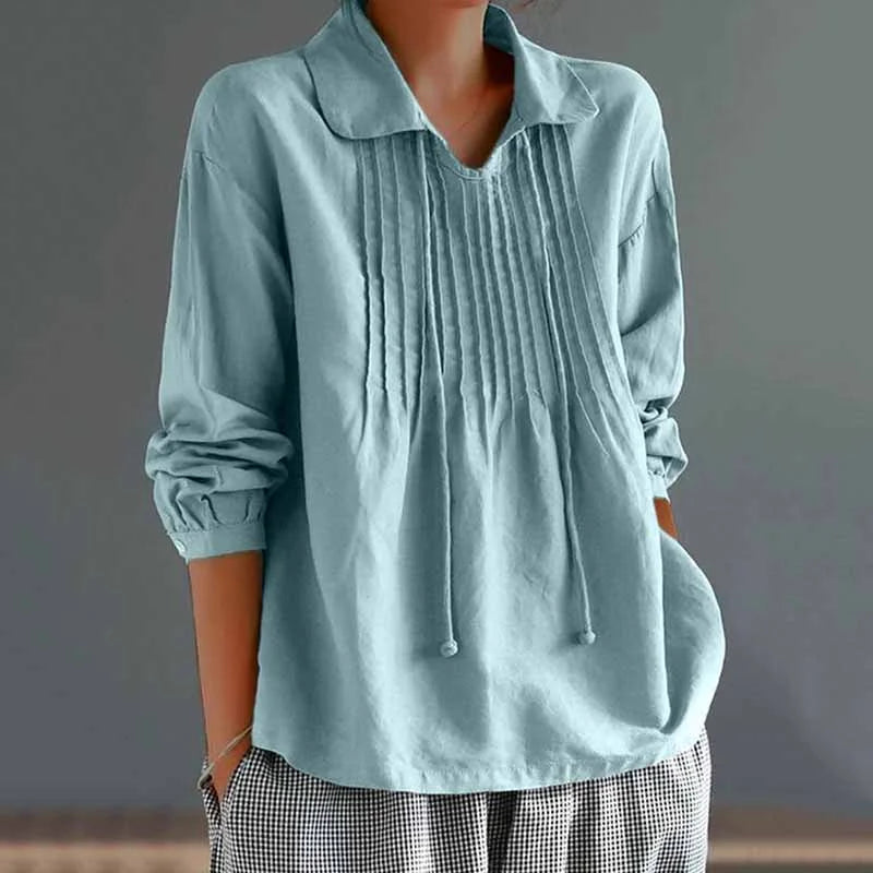 Blouse plissée pour femme