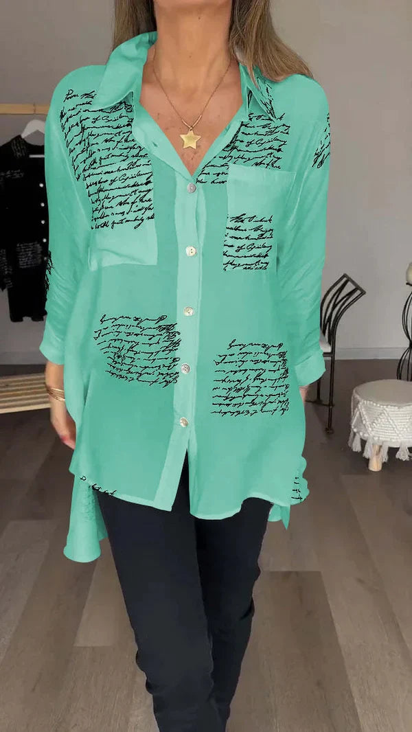 Kinsley™ l Blouse à imprimé lettre