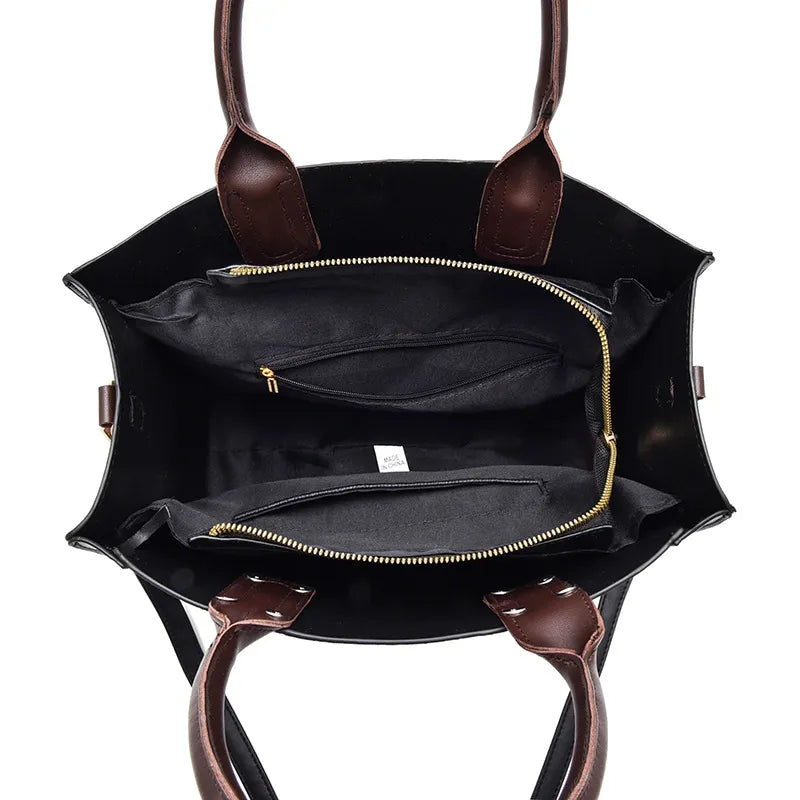 Prägte Vegan Leder Top Handtasche