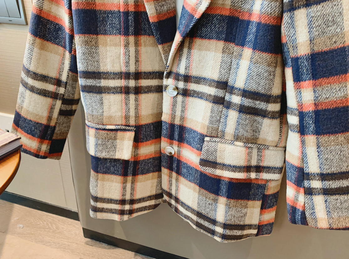 Crêpes | Manteau tartan élégant pour femme