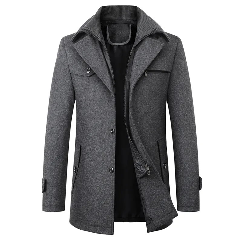 Manteau haut de gamme en laine vierge