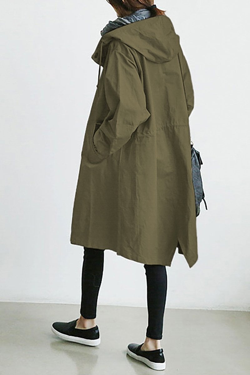 – Trench imperméable à capuche