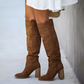 Bottes classiques en cuir pour femmes