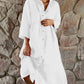 Robe chemise ample en coton et lin