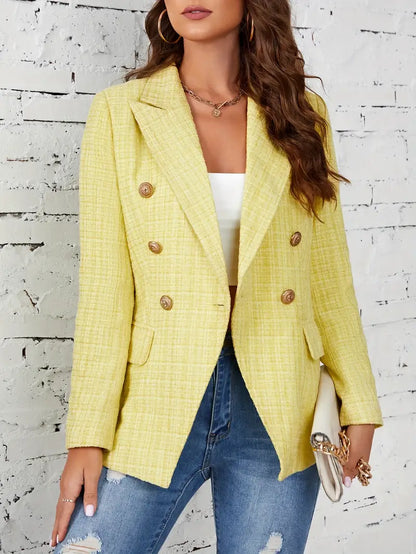 Blazer cripes avec boutons et poches | Heidi