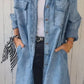 Chemise longue Shelter confortable en faux denim