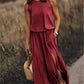 Cripes - Robe longue bohème unie en modal de différentes couleurs