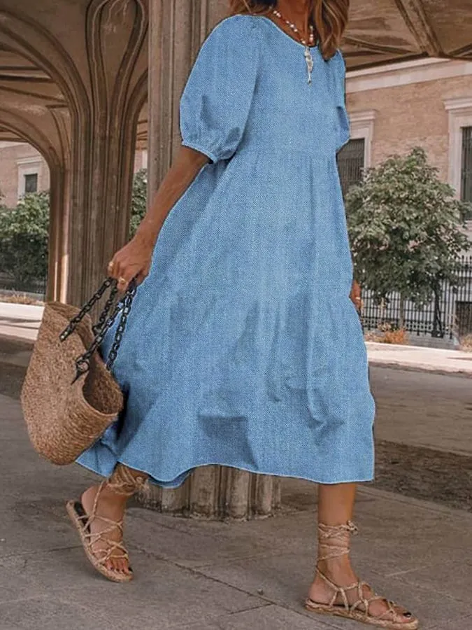 Robe en denim décontractée pour femme