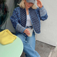 Veste à fleurs patchwork vintage pour femmes