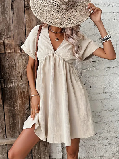 Mini-robe Cripes avec col en V pour femme