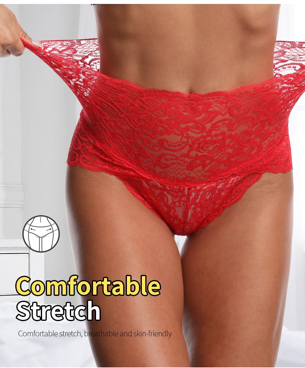 Culotte taille haute en dentelle premium Cripes