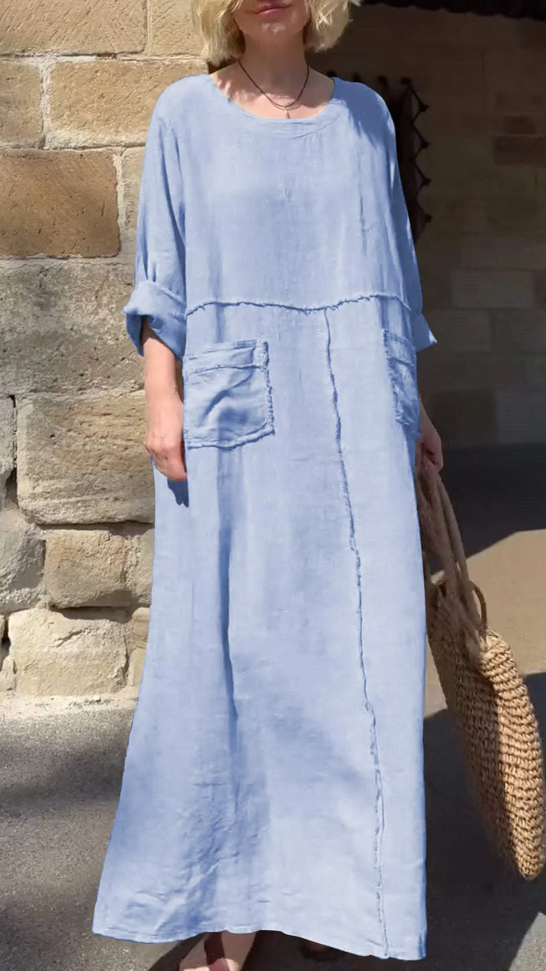 Robe décontractée à manches longues