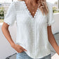 Blouse en dentelle Cripes avec col en V pour femme