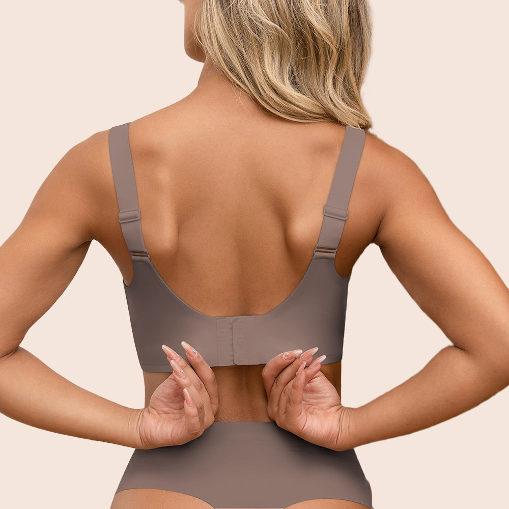 Cripes™ |  Soutien-gorge sans couture pour un usage quotidien, bonnet complet avec col en V