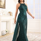 détachable Paillettes Robe de Soirée VERT FONCE