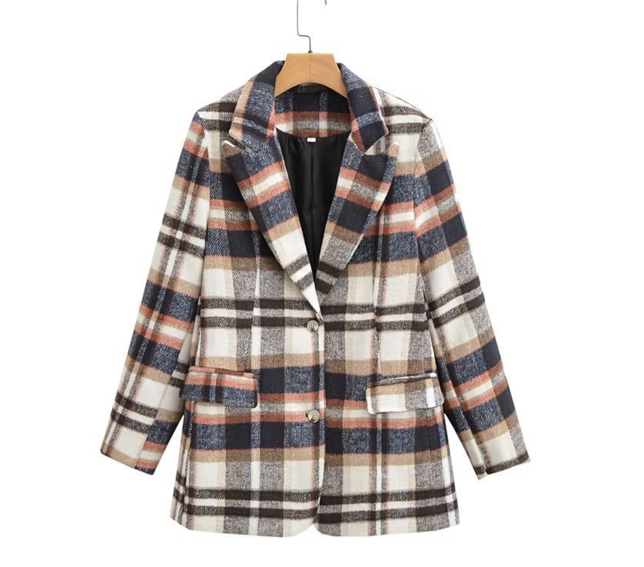 Crêpes | Manteau tartan élégant pour femme