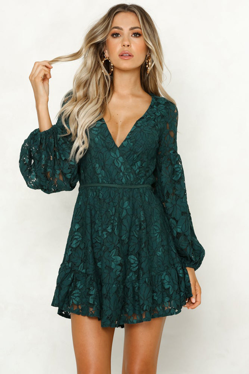 Robe chemise à lacets