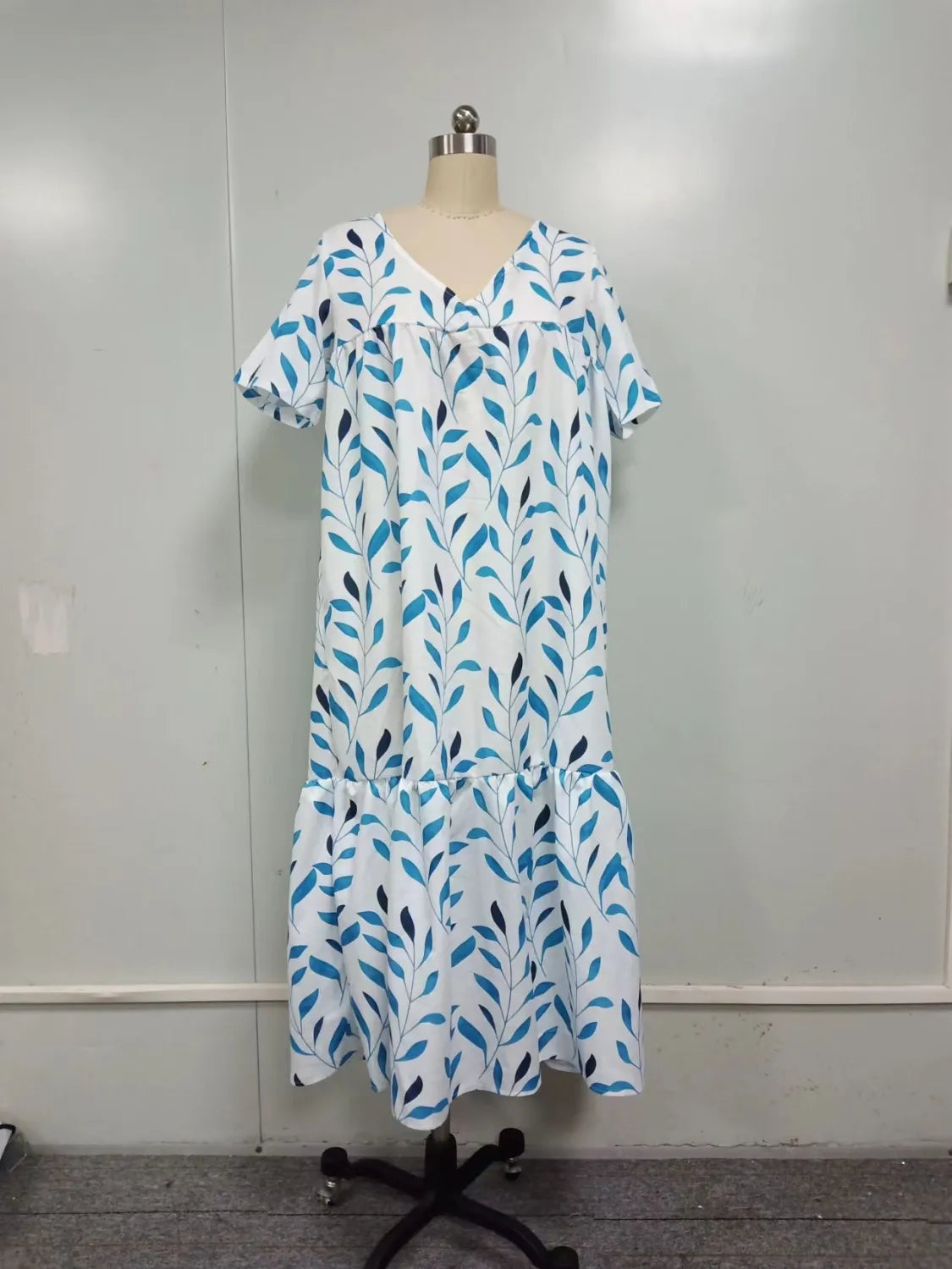 robe de plage boho pour femme robe d'été à col en V et à manches courtes à imprimé floral