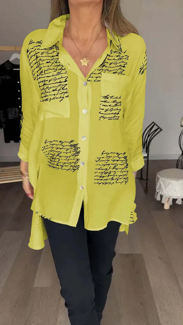 Kinsley™ l Blouse à imprimé lettre