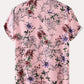 Chemise à fleurs à manches courtes