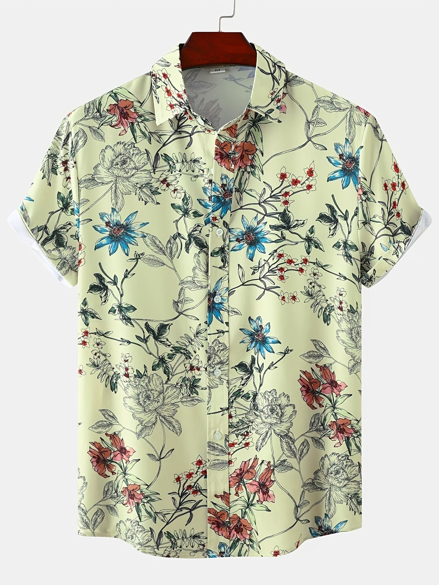 Chemise à fleurs à manches courtes