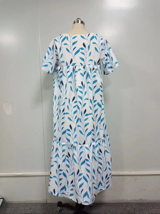 robe de plage boho pour femme robe d'été à col en V et à manches courtes à imprimé floral