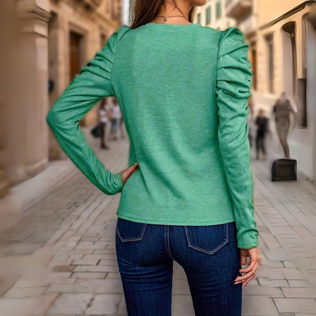 Top élégant à volants pour femmes