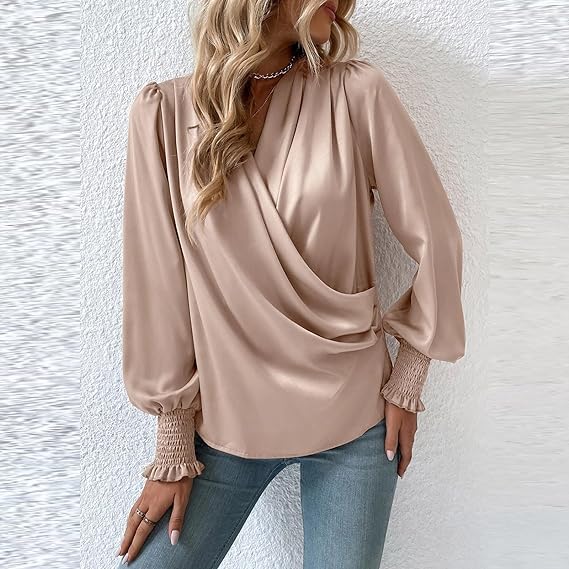 Blouse élégante avec décolleté en V