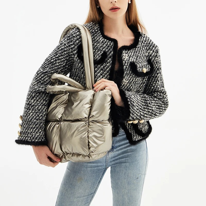 Puffer Schultertasche