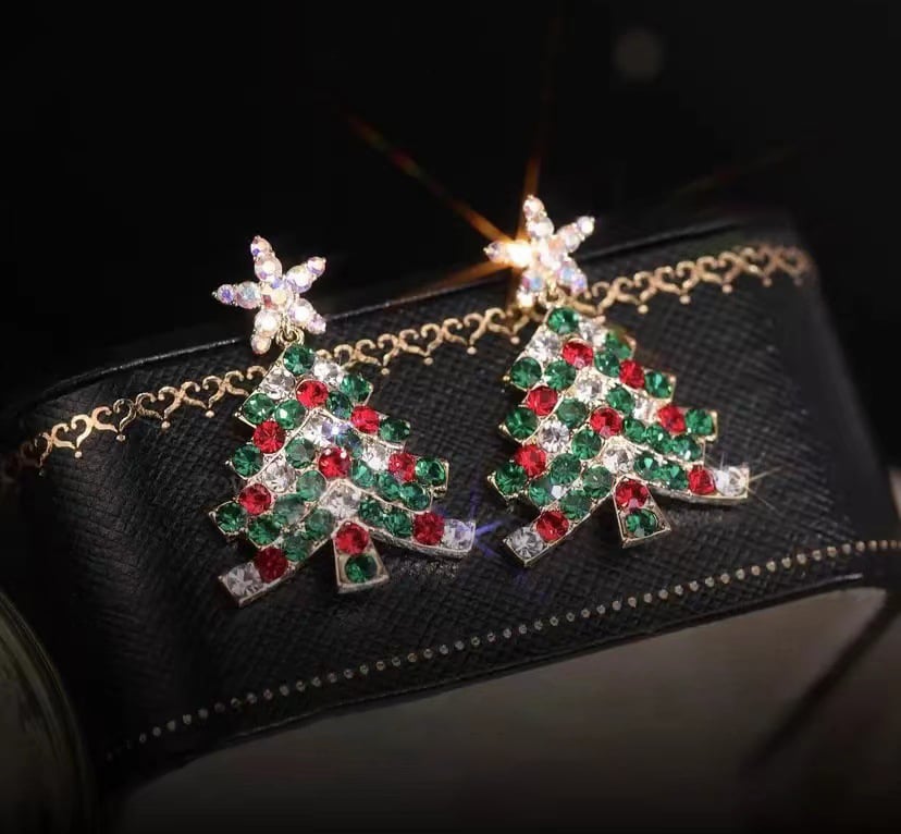 ✨Pré-vente de Noël🎁✨Boucles d'oreilles sapin de Noël