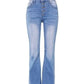 Pantalon en denim taille haute