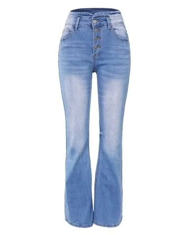 Pantalon en denim taille haute