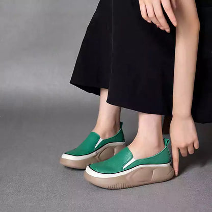 Mocassins tendance pour femmes à semelles épaisses.