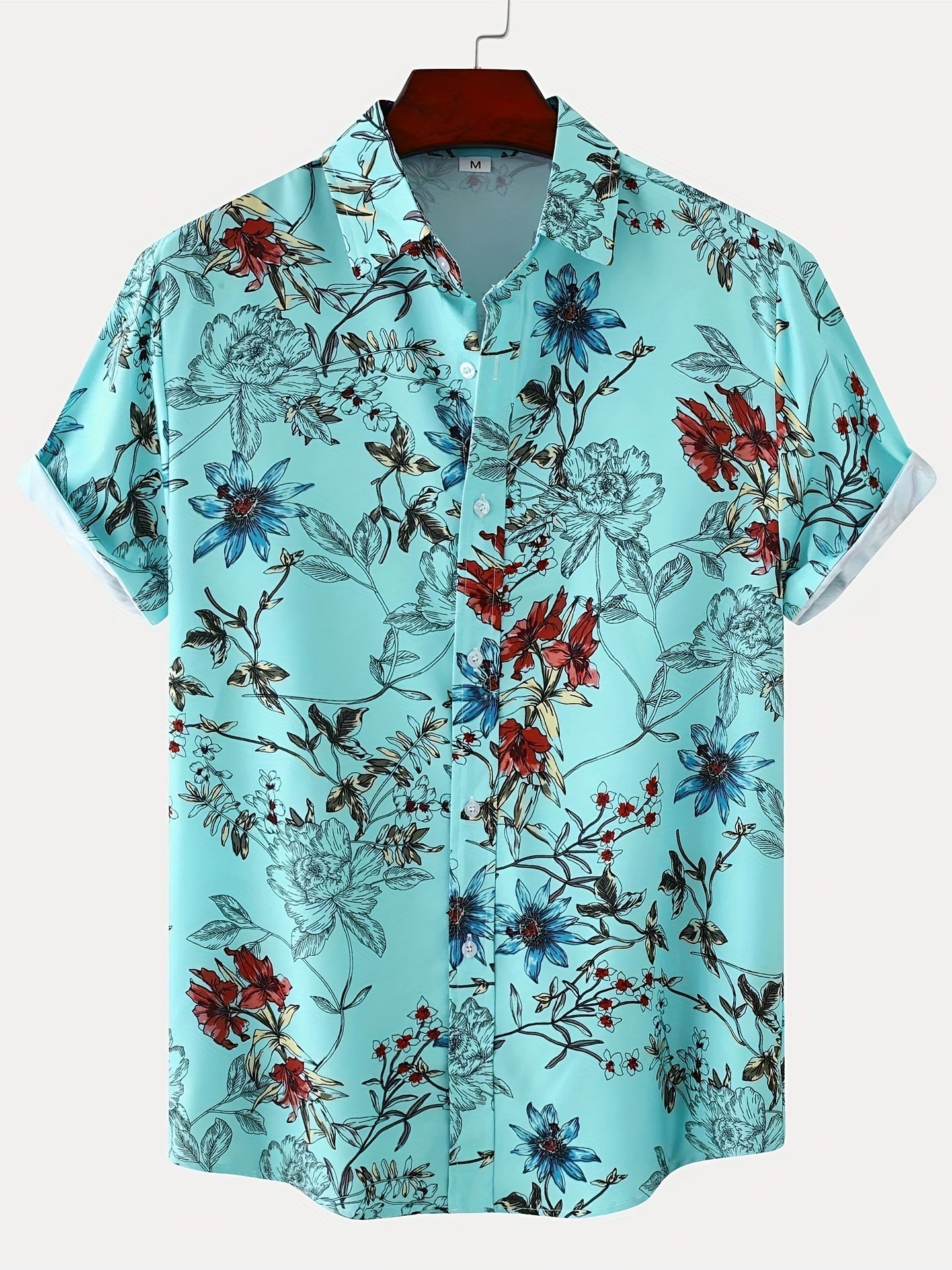 Chemise à fleurs à manches courtes