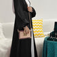 Robe abaya cripes avec ceinture - Eva