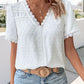 Blouse en dentelle Cripes avec col en V pour femme