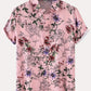 Chemise à fleurs à manches courtes