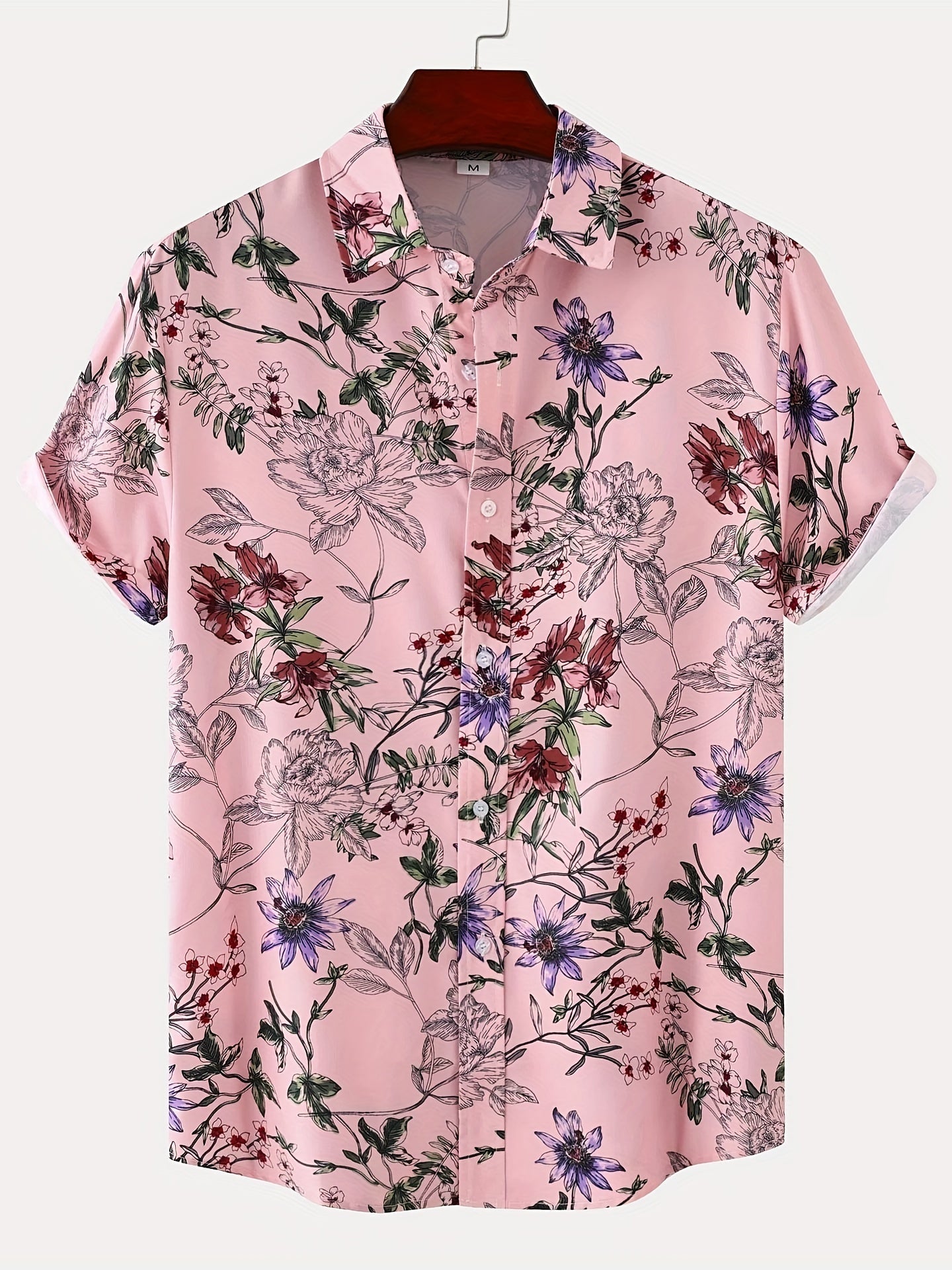 Chemise à fleurs à manches courtes