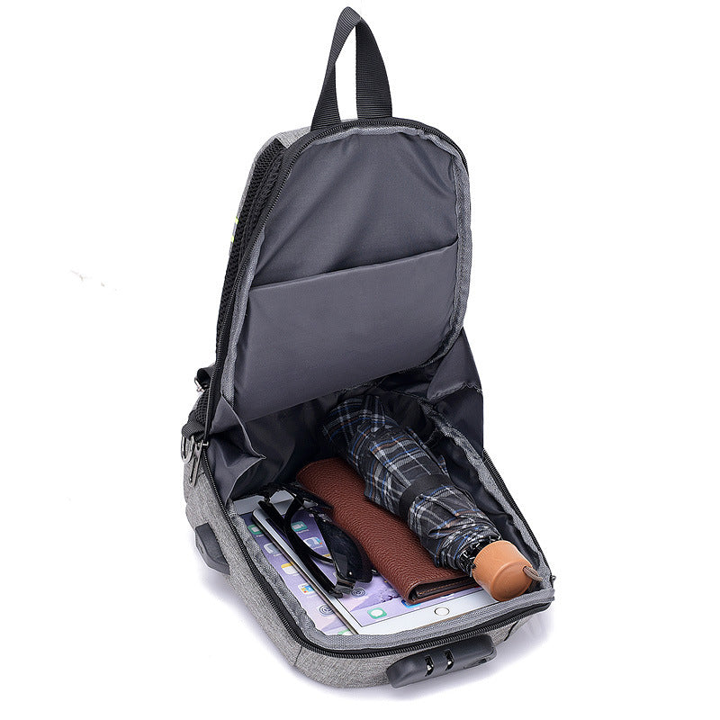 Diebstahlgeschützter Sling-Rucksack mit USB-Ladeanschluss