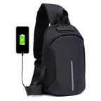 Diebstahlgeschützter Sling-Rucksack mit USB-Ladeanschluss
