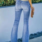 Pantalon en denim taille haute