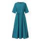 Cripes - Robe longue bleue en coton