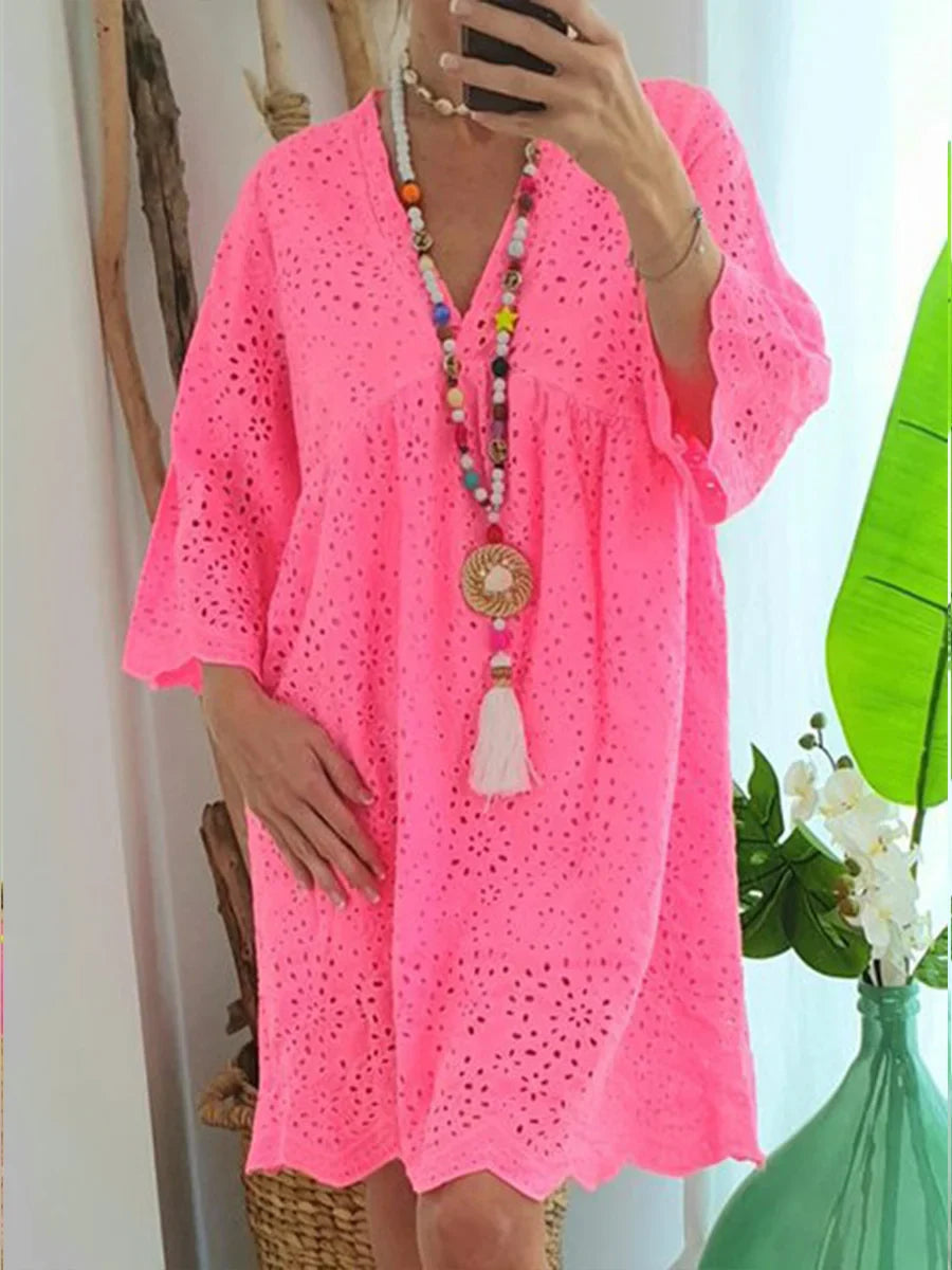 Mini-robe de vacances taille plus