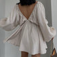 Cripes - Mini-robe beige col V