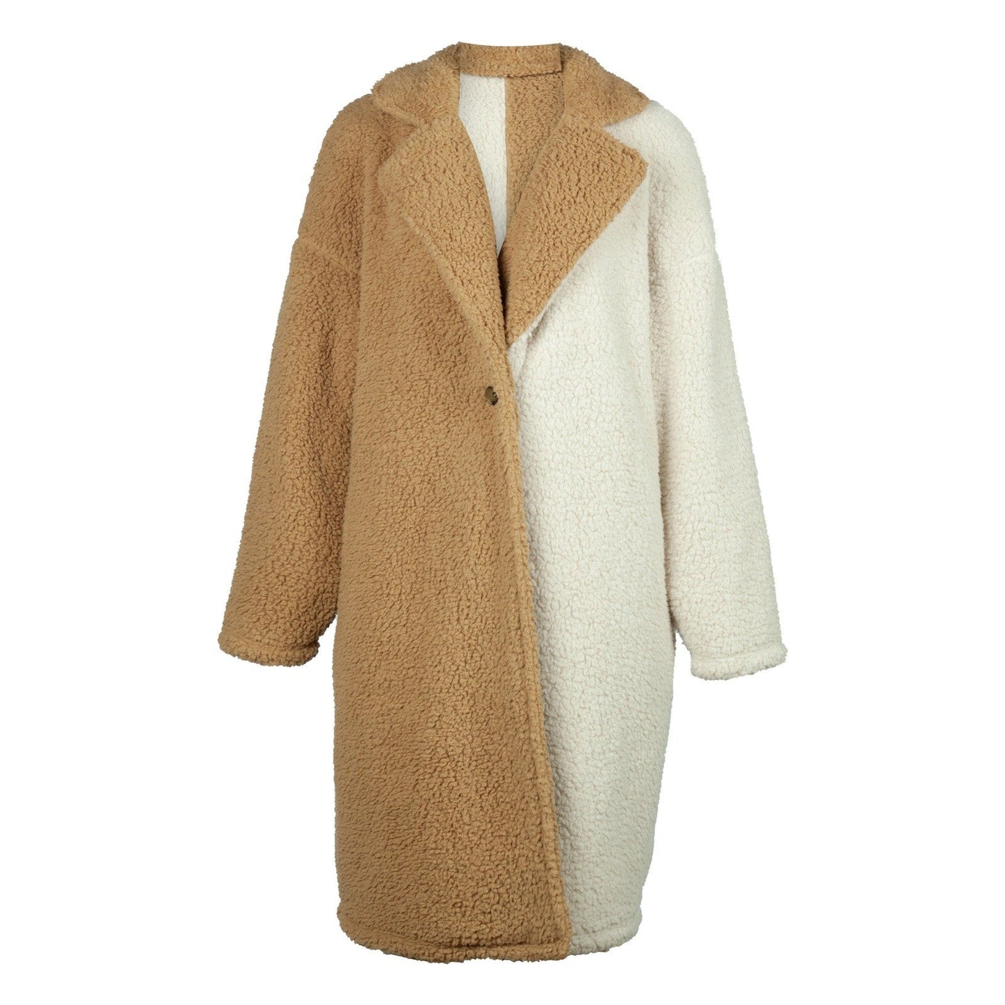 Manteau de fourrure de luxe tressé BellaLux® avec boutons