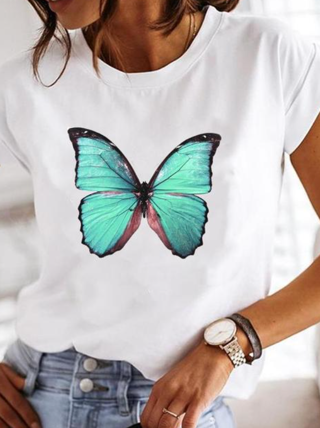 Courtney™ - T-shirt super stylé avec un motif estival extravagant