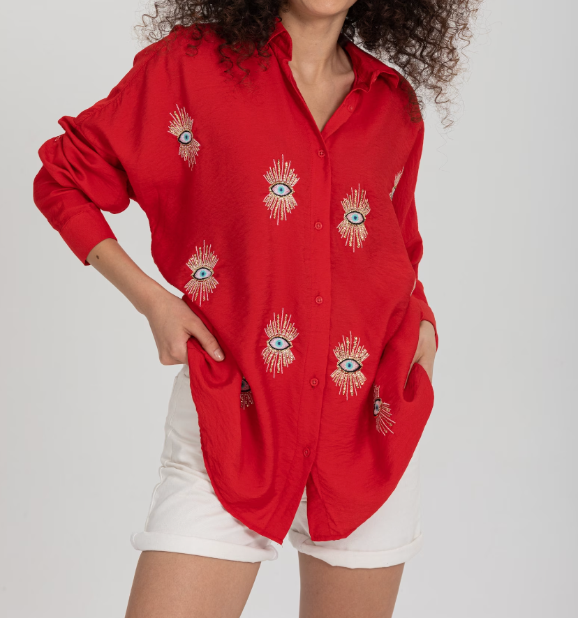 Tendance Blouse Créative Design Yeux pour Femmes