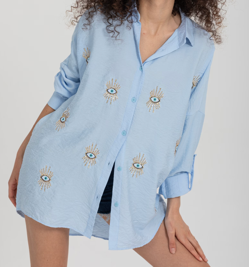 Tendance Blouse Créative Design Yeux pour Femmes