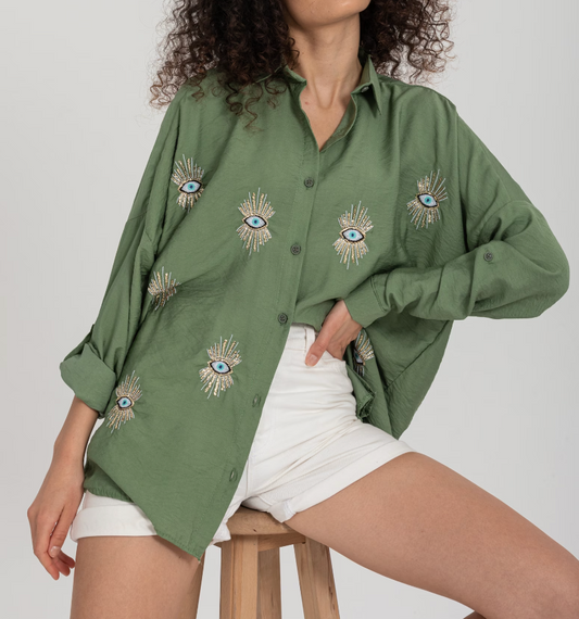 Tendance Blouse Créative Design Yeux pour Femmes